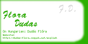 flora dudas business card