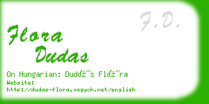 flora dudas business card